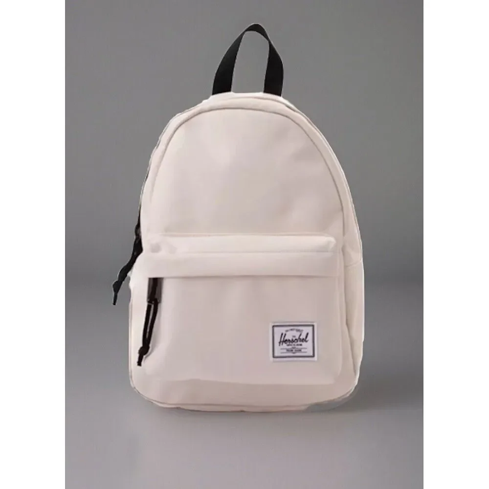 Herschel Classic Mini Backpack Creme Unisex Shoulder Straps Front Pocket NEW NWT